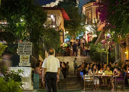 Greek Dancing with 3-Course Meal and Wine in Plaka Athens