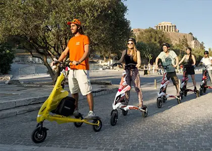 Electric Scooter City Tour with Food Tasting in Athens