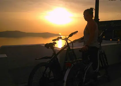 Sunset and Wine Tasting Tour by Electric Bike in Santorini